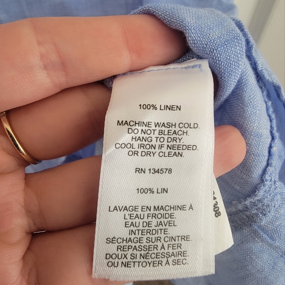 NWT Vineyard Vines Linen Ruffle Top, size S - Picture 10 of 12